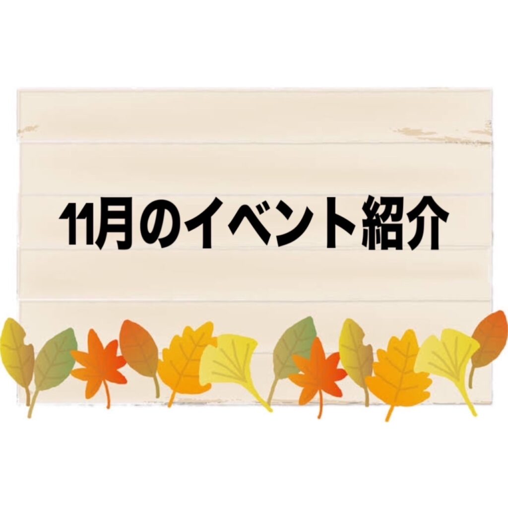 11月のイベント紹介❗️